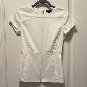Theory Ivory Short Sleeve Top